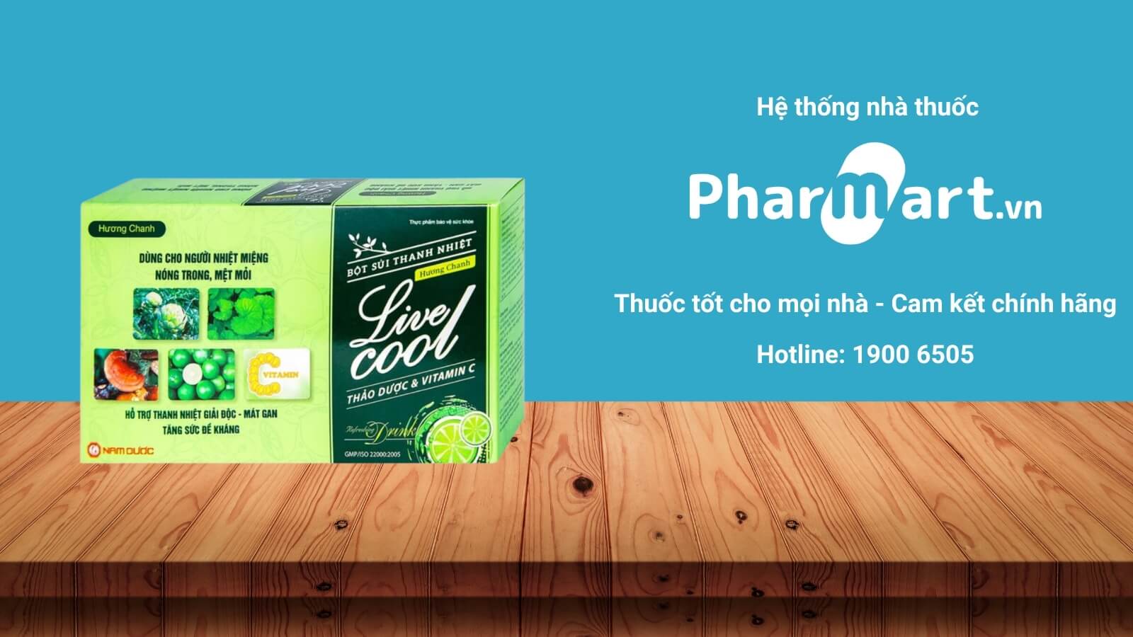 Bột sủi Live Cool được phân phối chính hãng tại Pharmart.vn