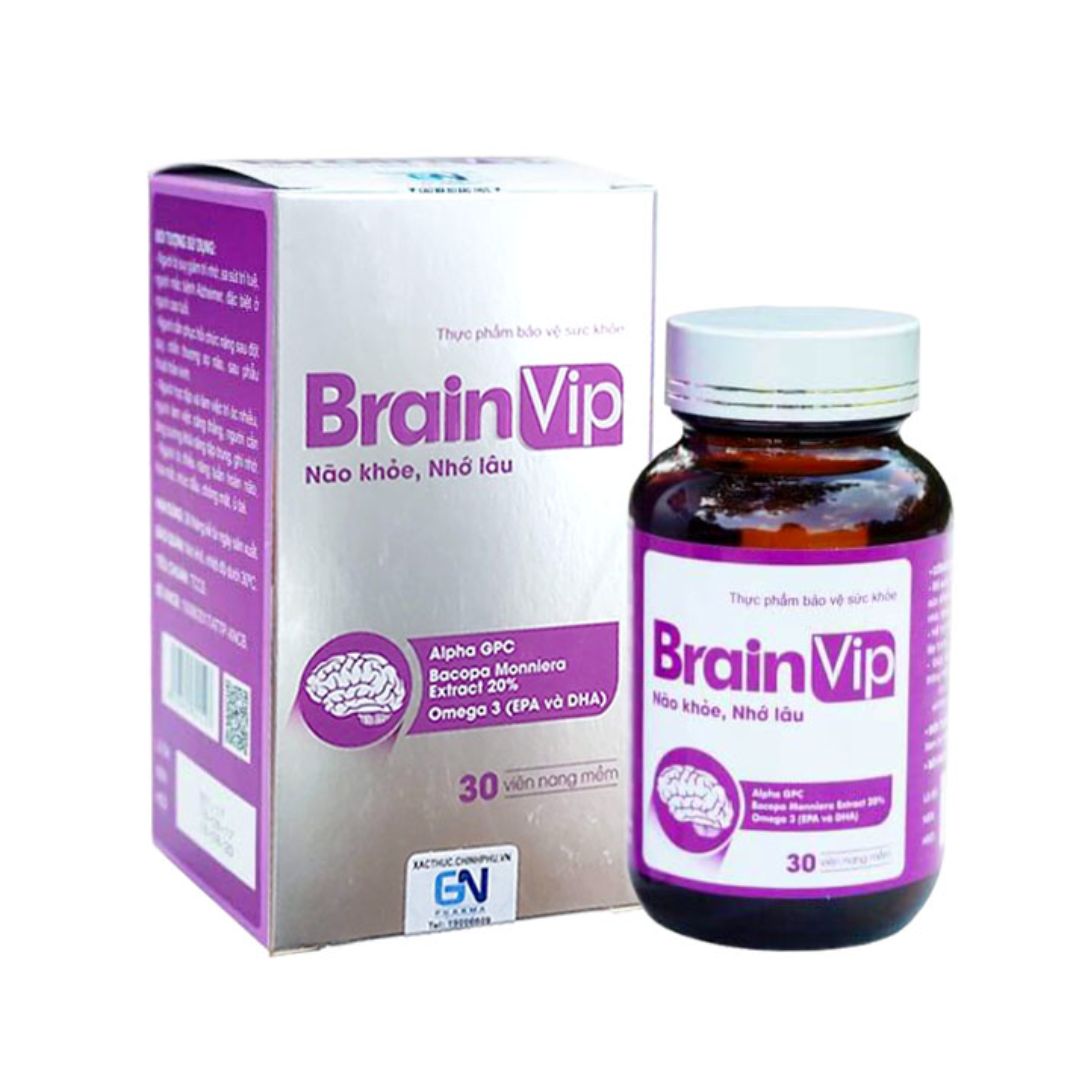 Brain Vip hộp 30 viên giúp phát triển não bộ, tăng cường tuần hoàn não ...