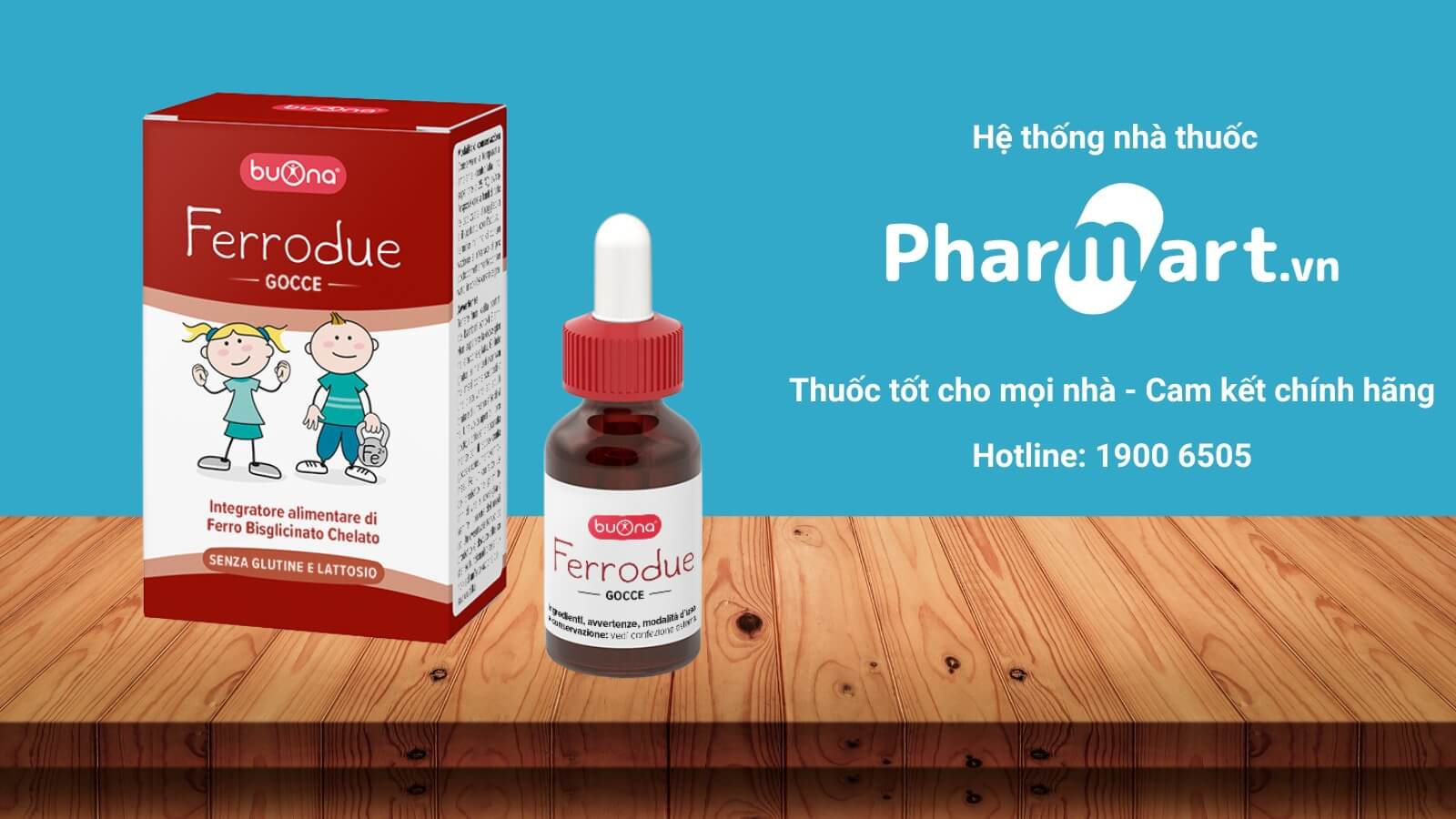 Buona Ferrodue hiện được bày bán tại nhà thuốc Pharmart.vn