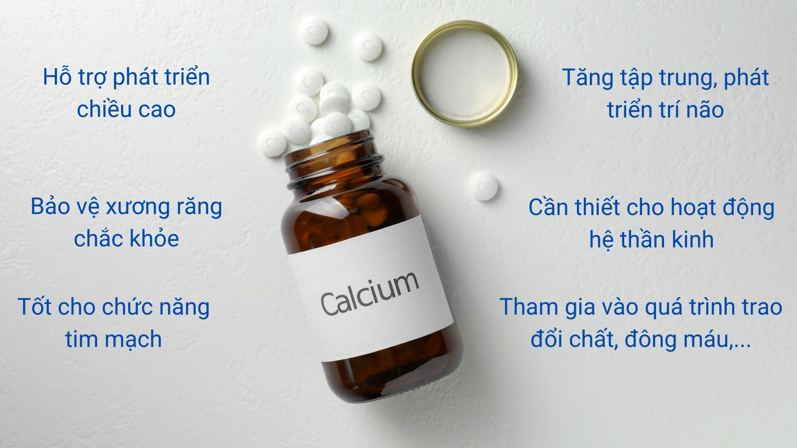 Canxi là khoáng chất cần thiết cho nhiều hoạt động trong cơ thể