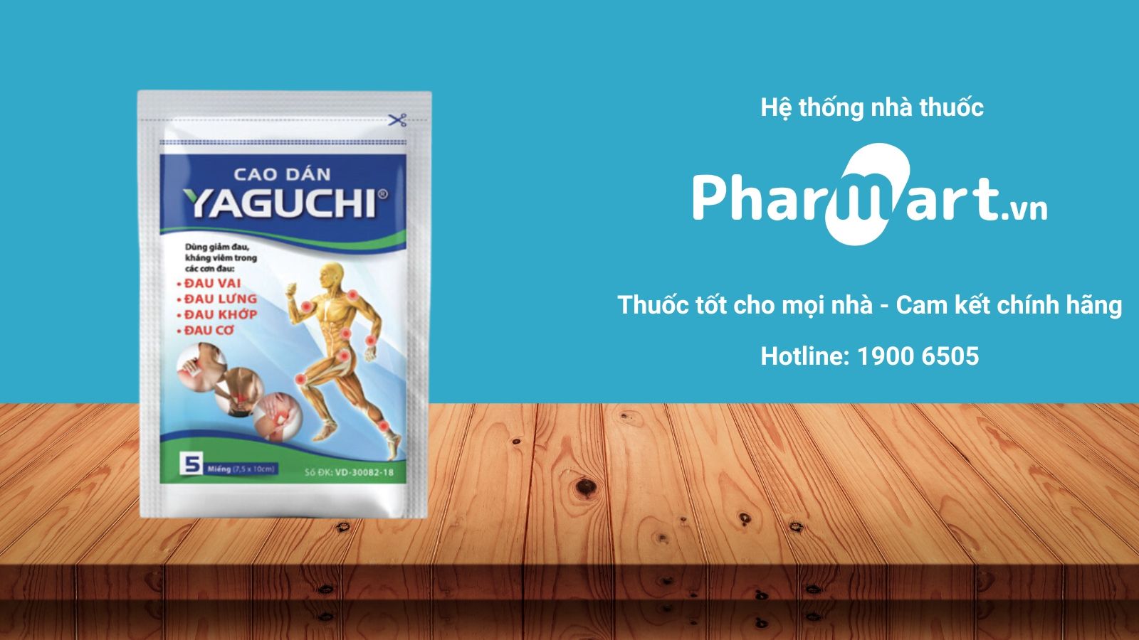 Cao dán Yaguchi đang được bán chính hãng tại Nhà thuốc Pharmart.vn