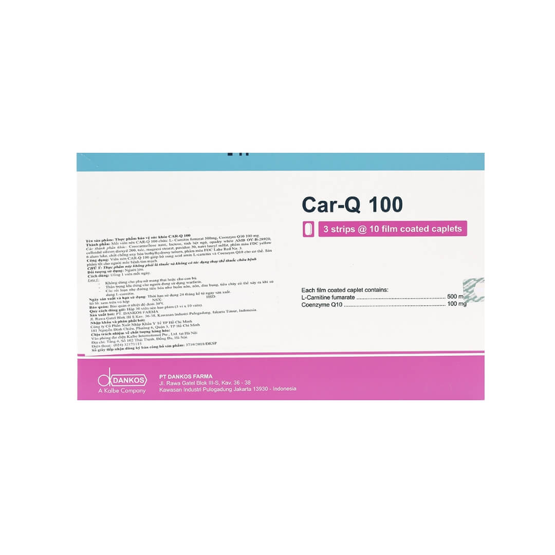 CarQ 100 tăng cường sức khỏe tim mạch Pharmart.vn