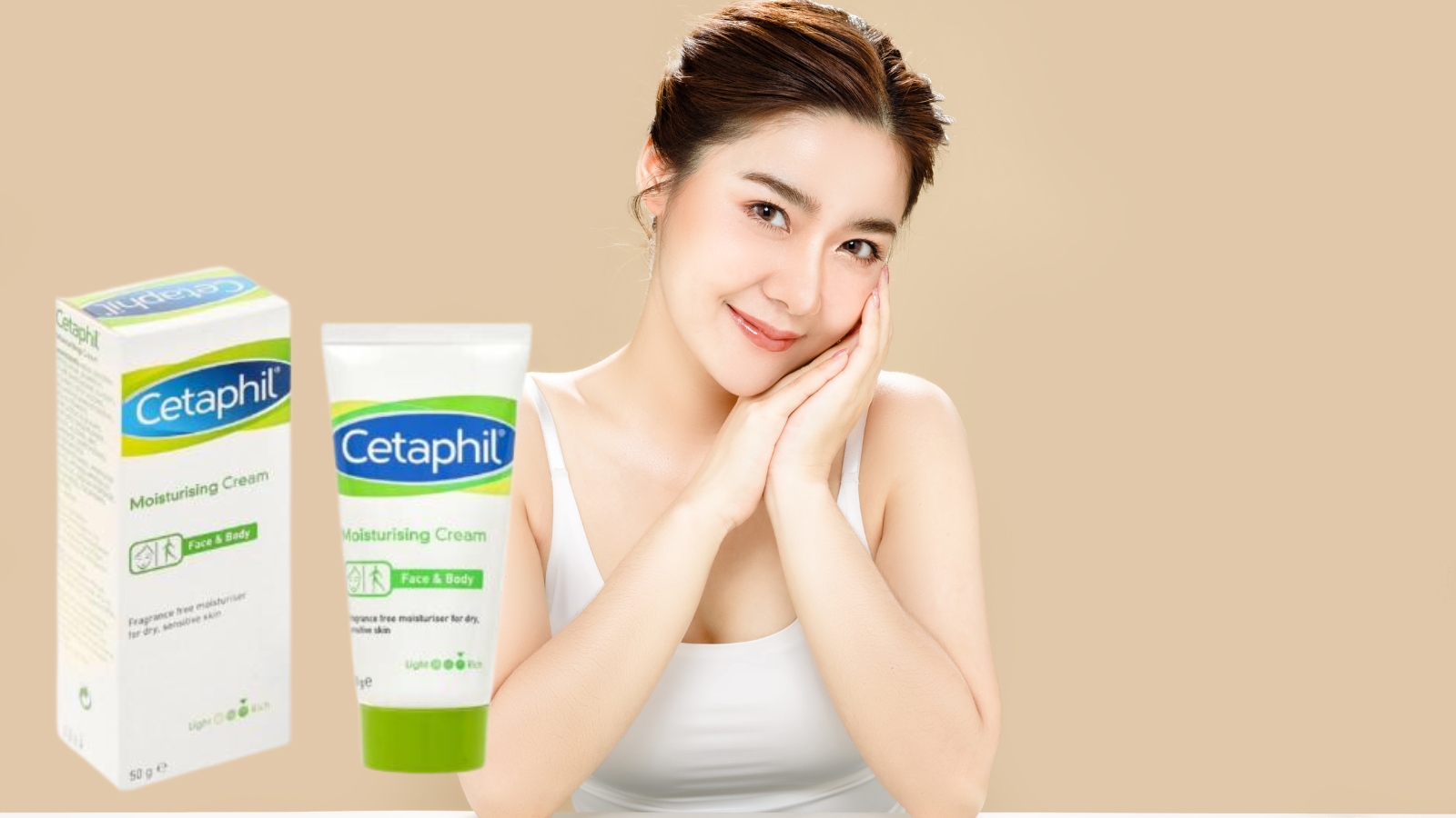 Cetaphil Moisturising Cream 50g - Dưỡng ẩm cho da, mang đến làn da trắng sáng mịn màng