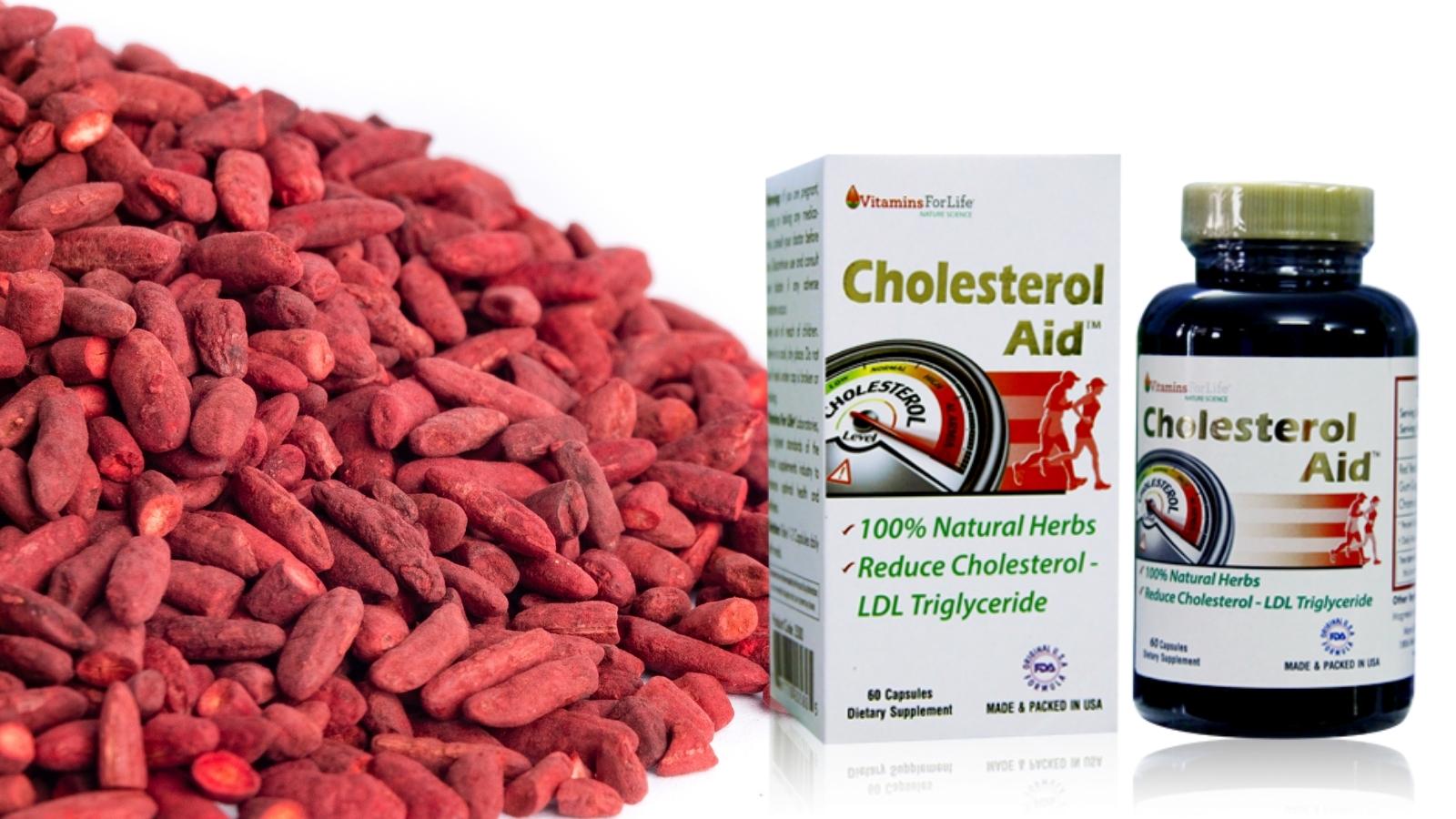 Men gạo đỏ chiếm hàm lượng lớn trong Cholesterol Aid