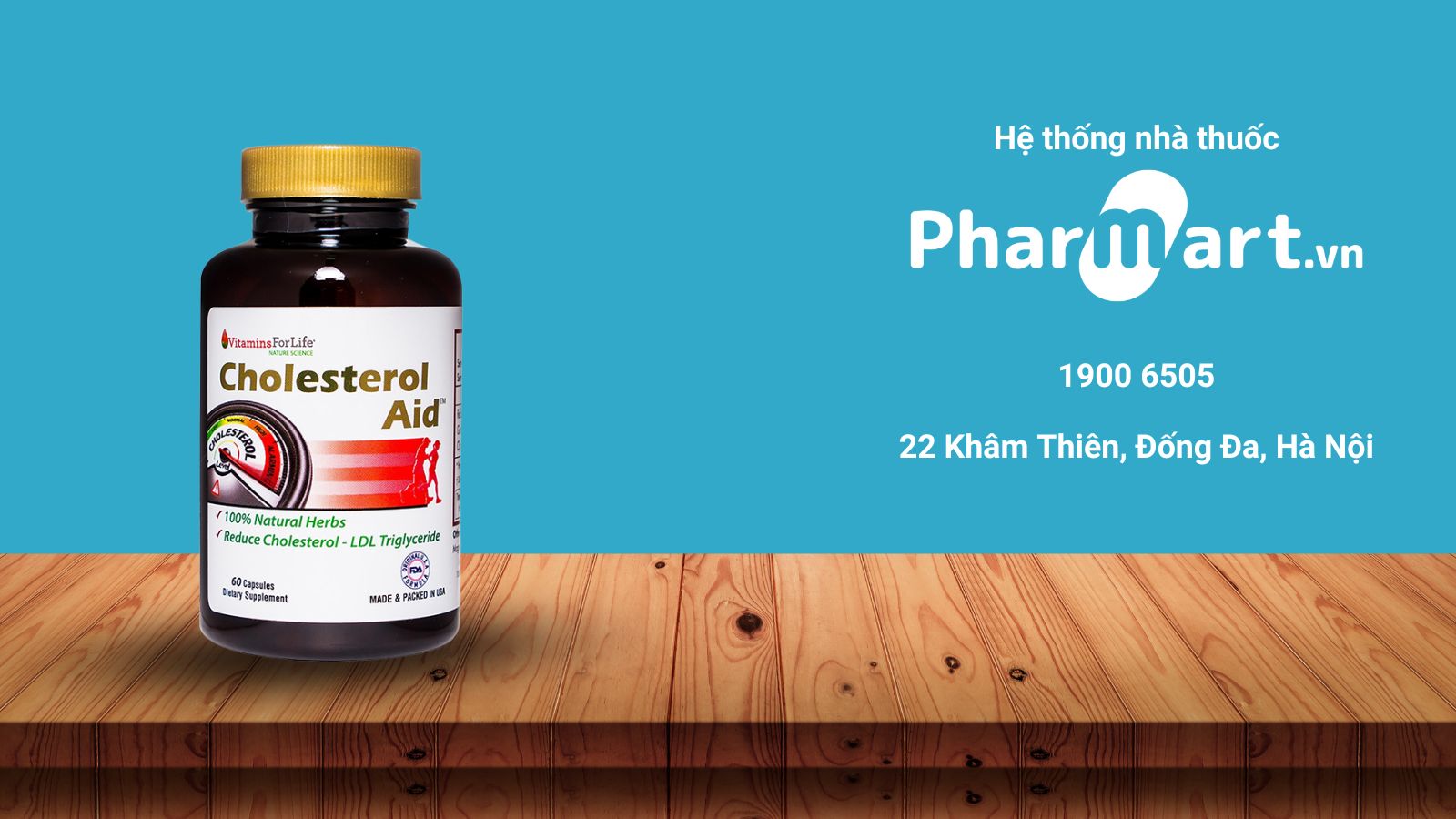 Pharmart là địa chỉ phân phối Cholesterol Aid chính hãng.