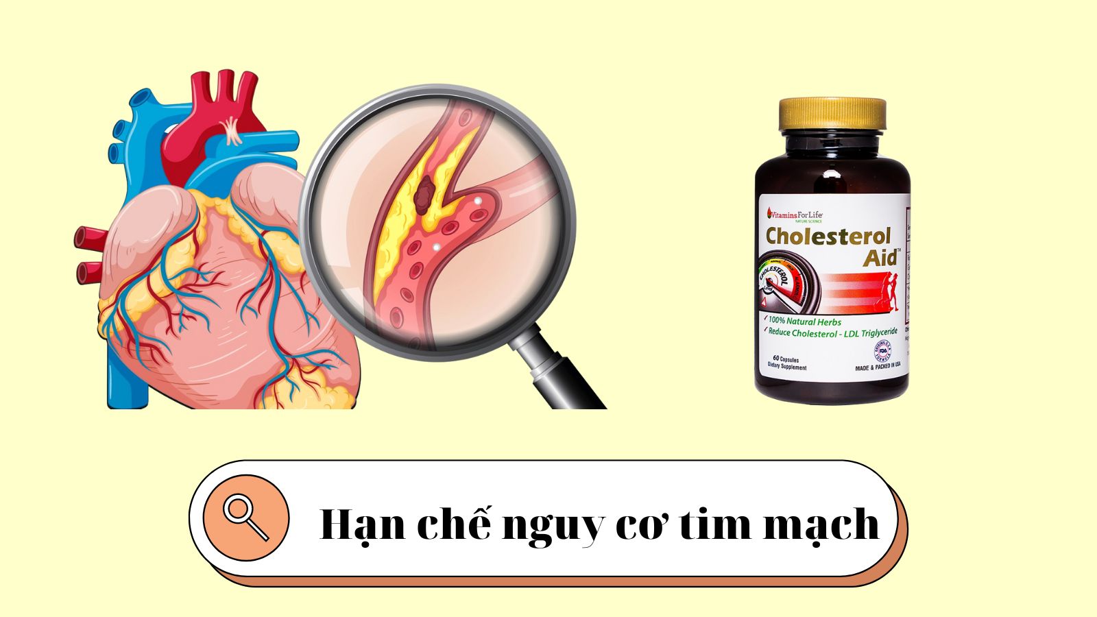 Cholesterol Aid hạn chế nguy cơ mắc bệnh tim mạch, mang đến cuộc sống khỏe mạnh
