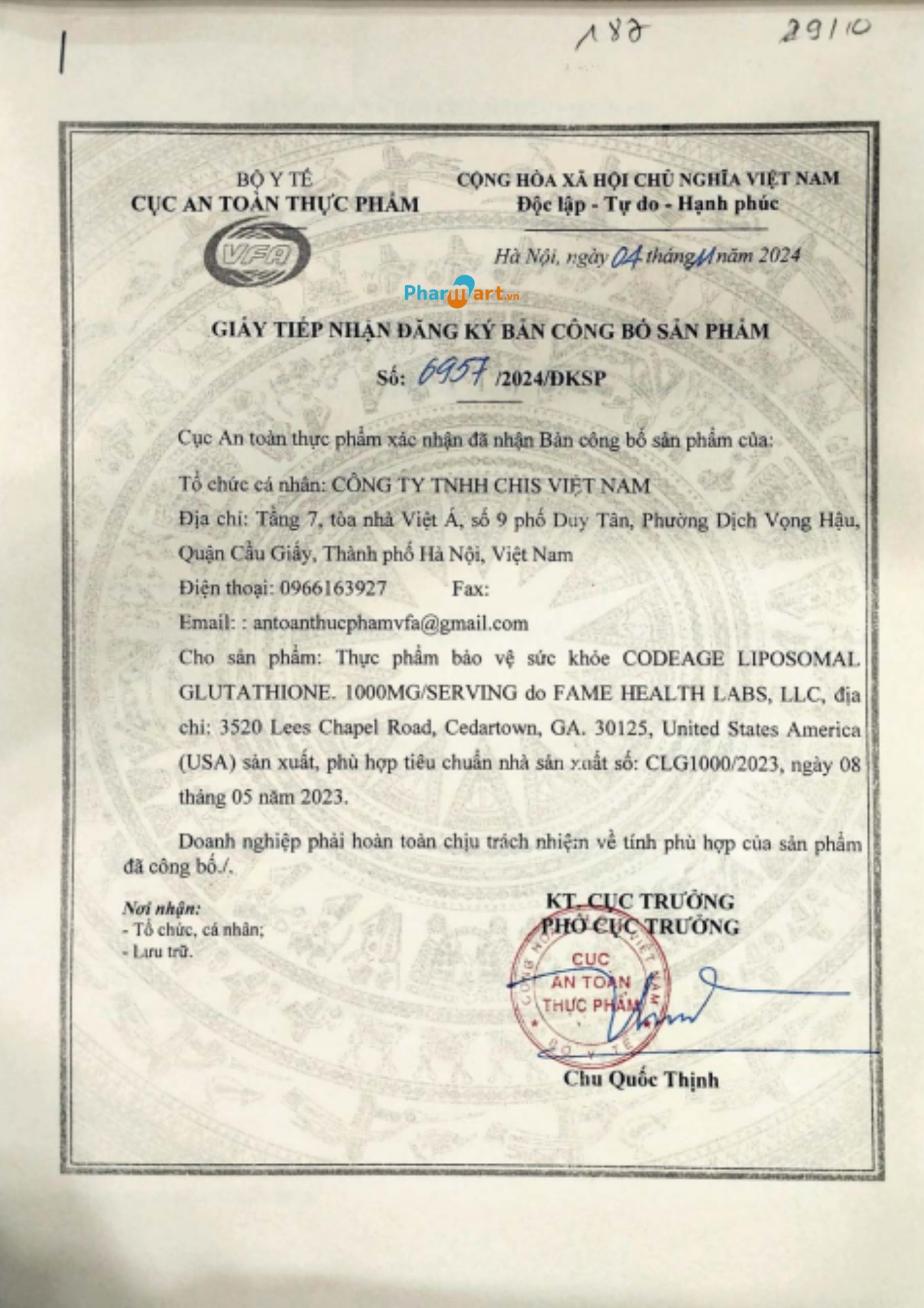 các nhà sản xuất glutathione Codeage Liposomal 1000mg 100 days