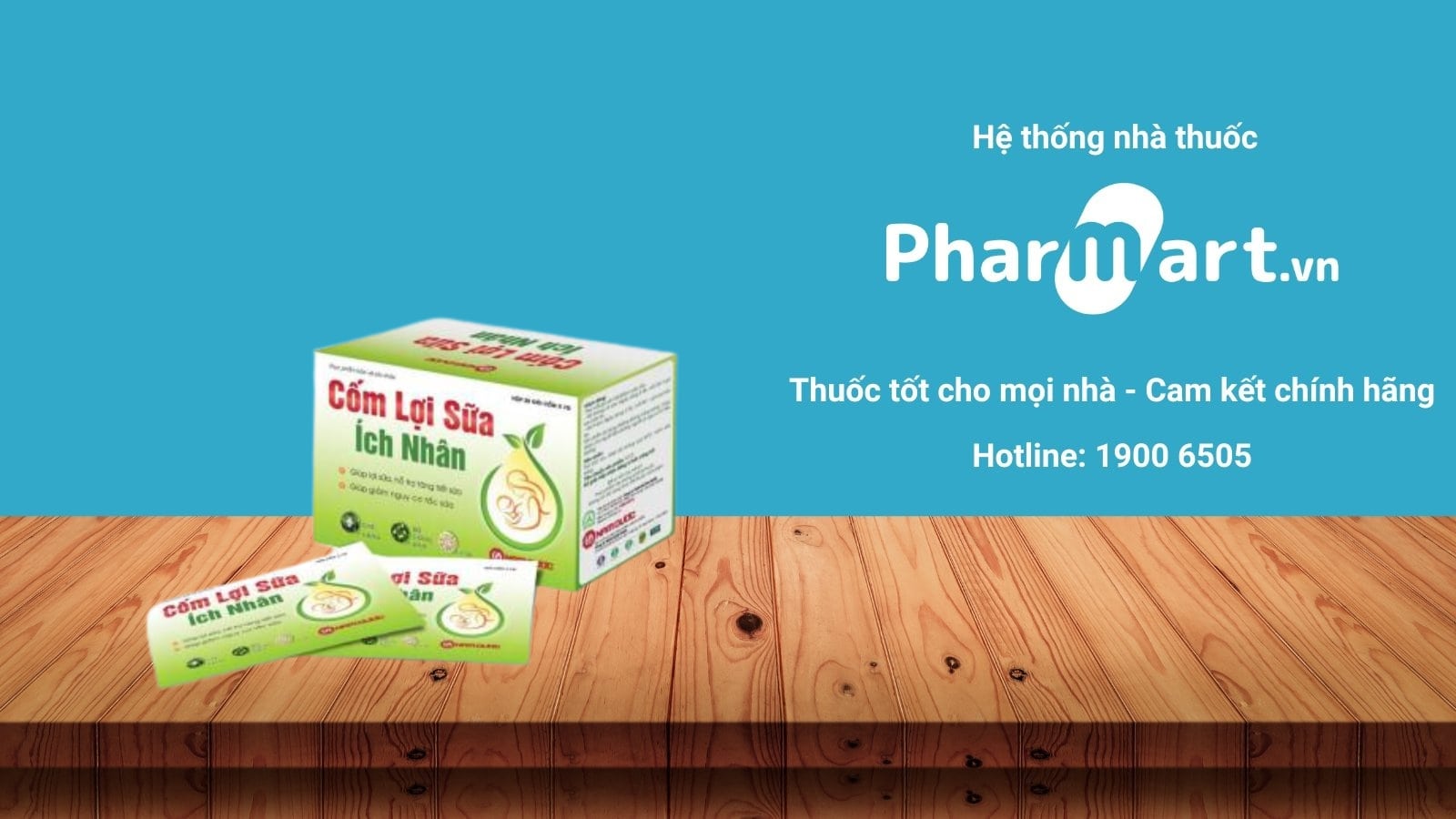 Liên hệ Pharmart.vn để đảm bảo mua Cốm lợi sữa ích nhân chính hãng