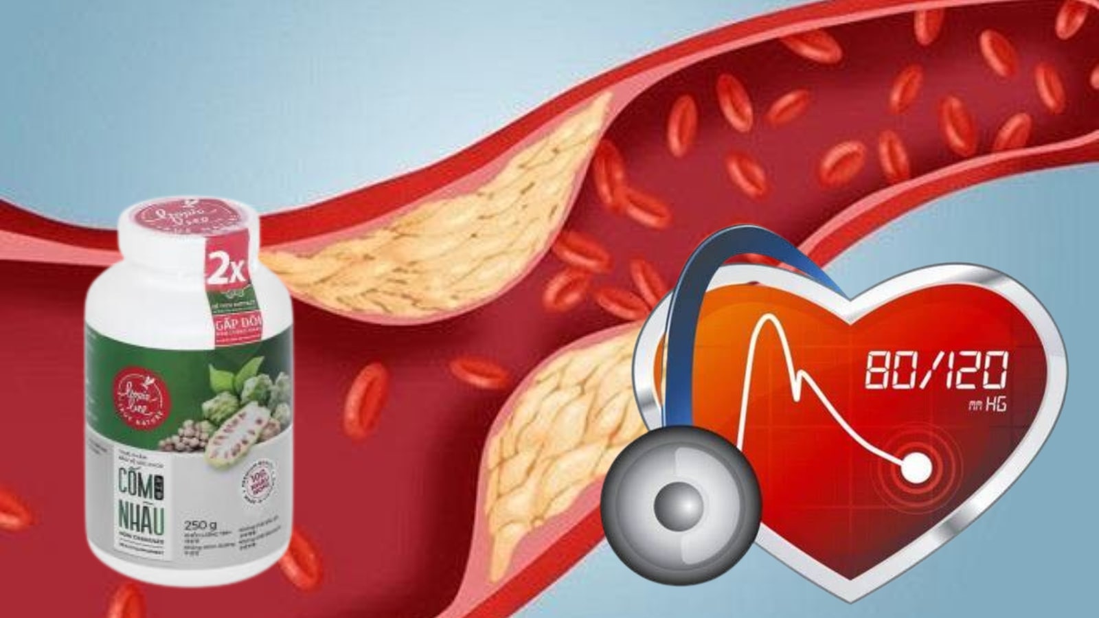 NattoEnzym Red Rice ngừa xơ vữa mạch máu
