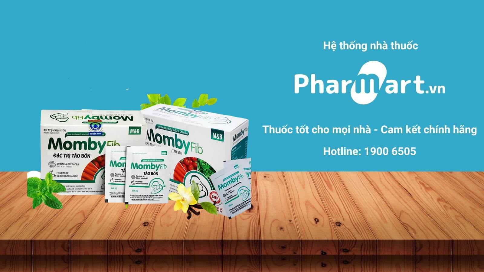 Hệ Thống Pharmart khẳng định thành phầm cốm vi sinh Momby Fib chủ yếu hãng