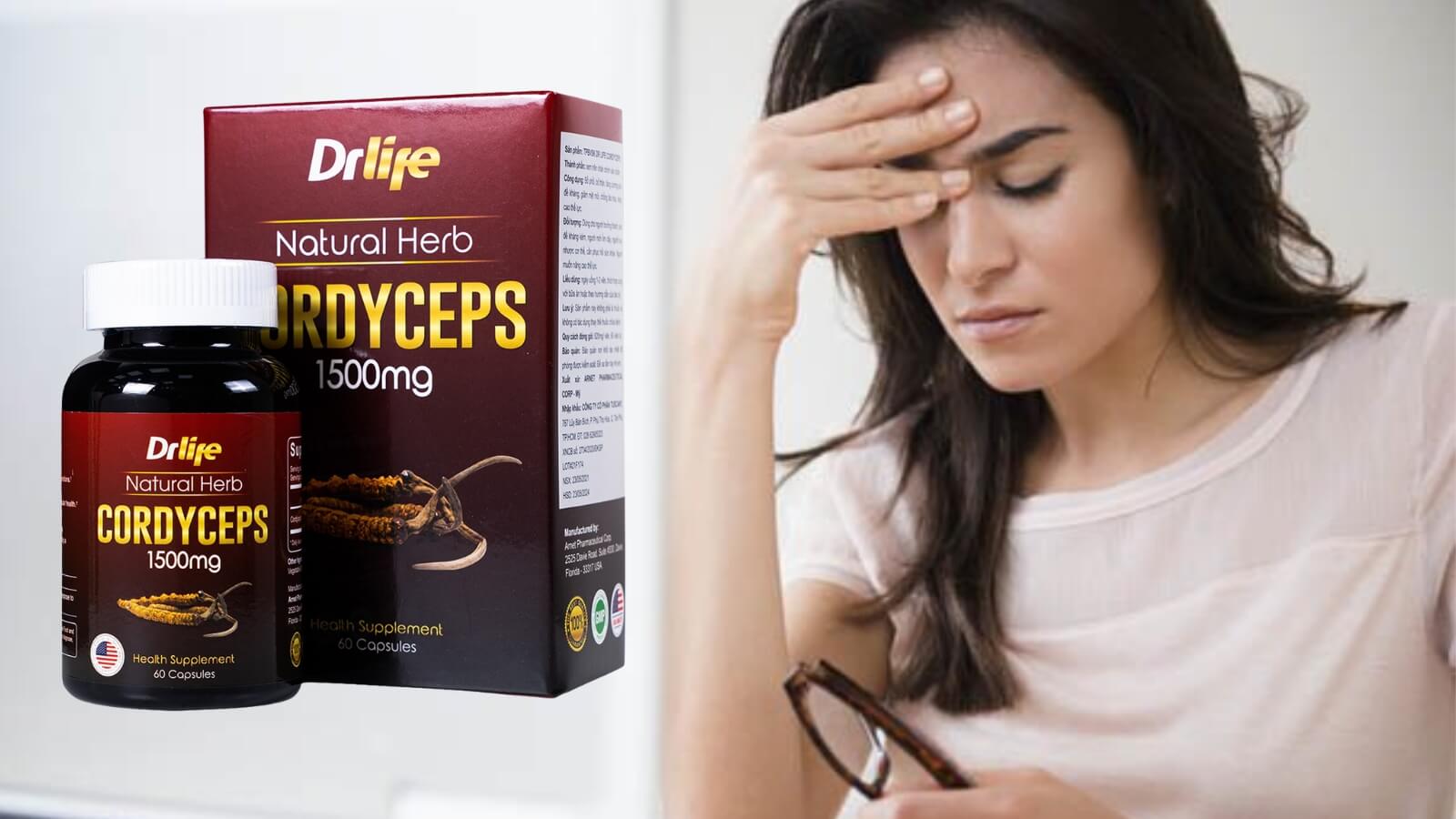Viên uống Cordyceps 1500mg giúp bổ thận tráng dương