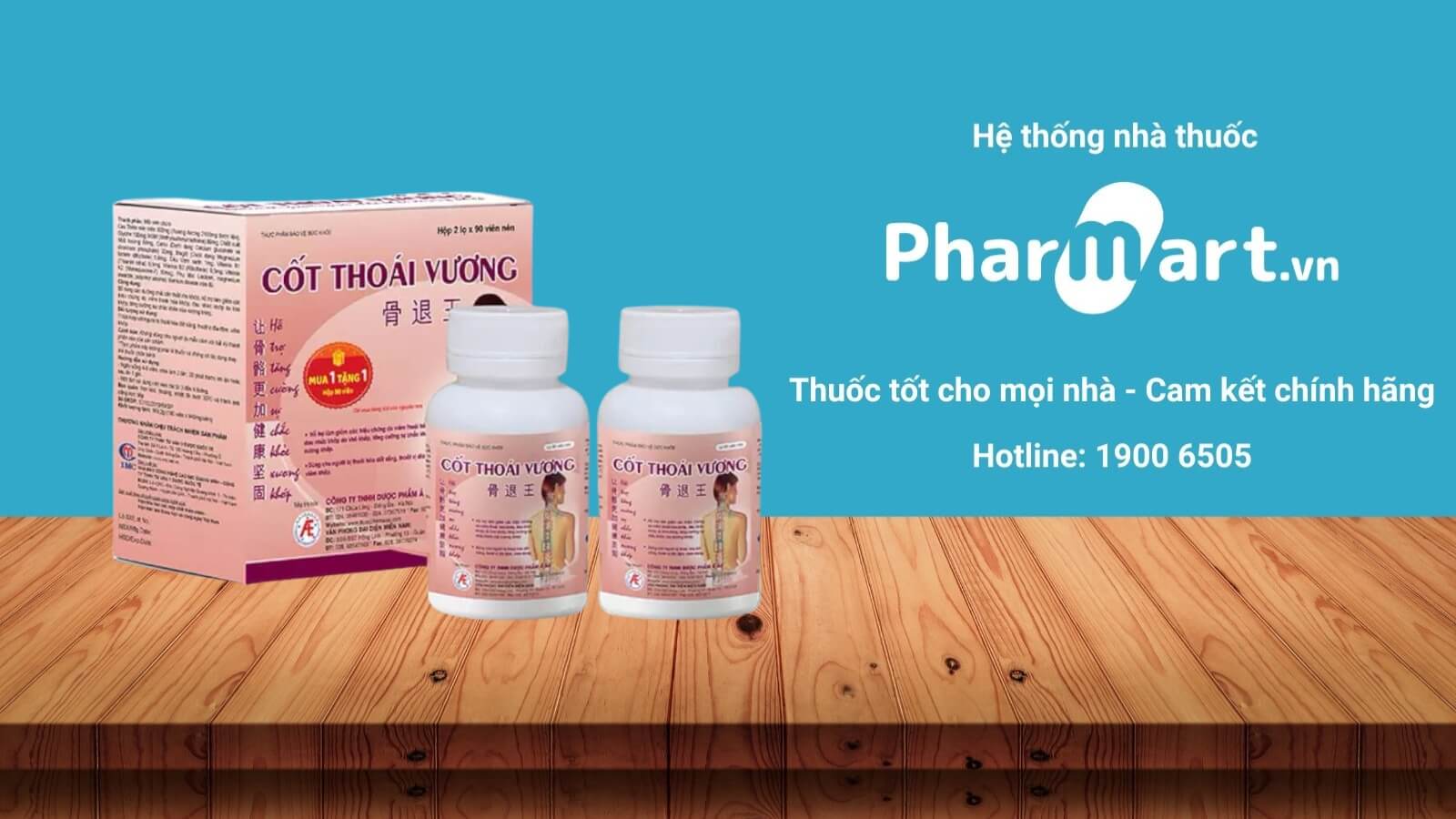 Cốt Thoái Vương 180 viên được phân phối chính hãng tại Pharmart