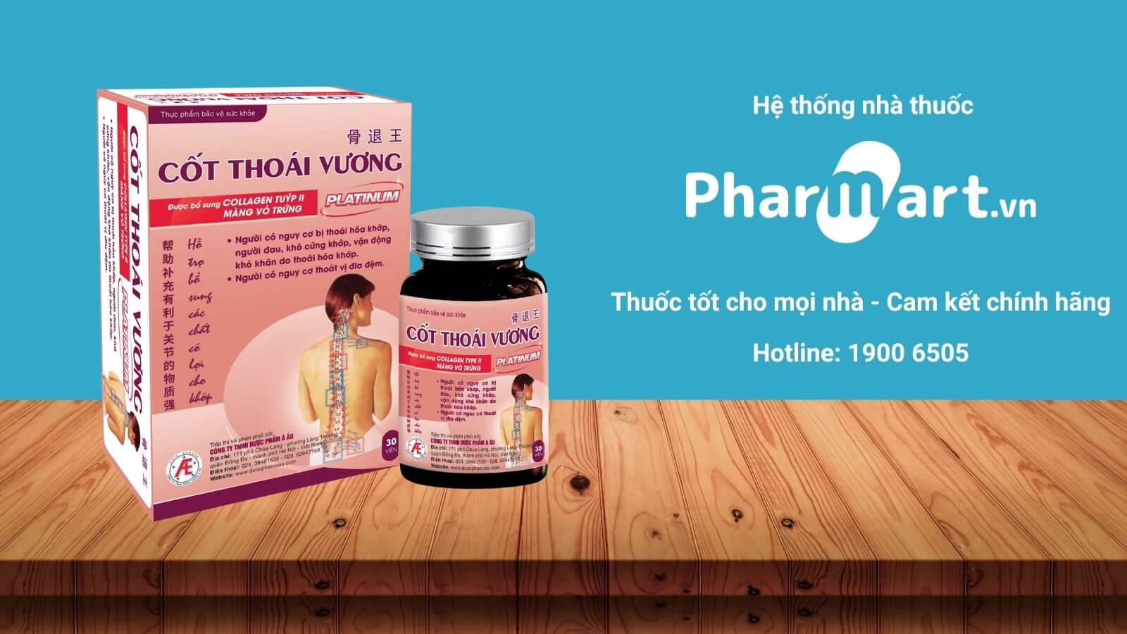 Cốt Thoái Vương Platinum được phân phối chính hãng tại Pharmart.vn