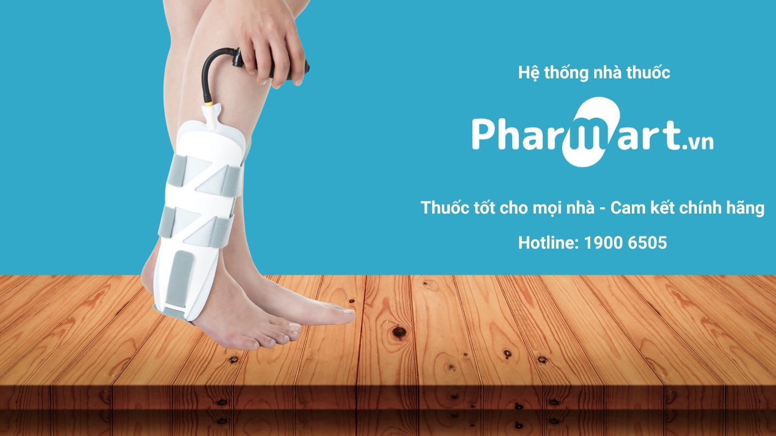 Mua Đai đeo mắt cá chân với bàn đạp bơm khí A016-1 tại Pharmart.vn