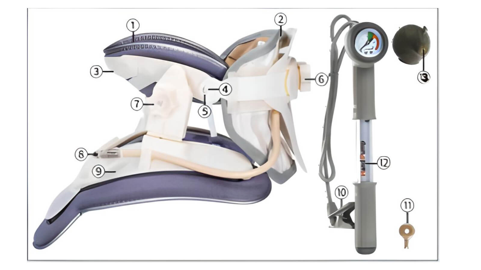 Bộ phận đi kèm của đai kéo giãn cột sống cổ Alphay JQAH-3