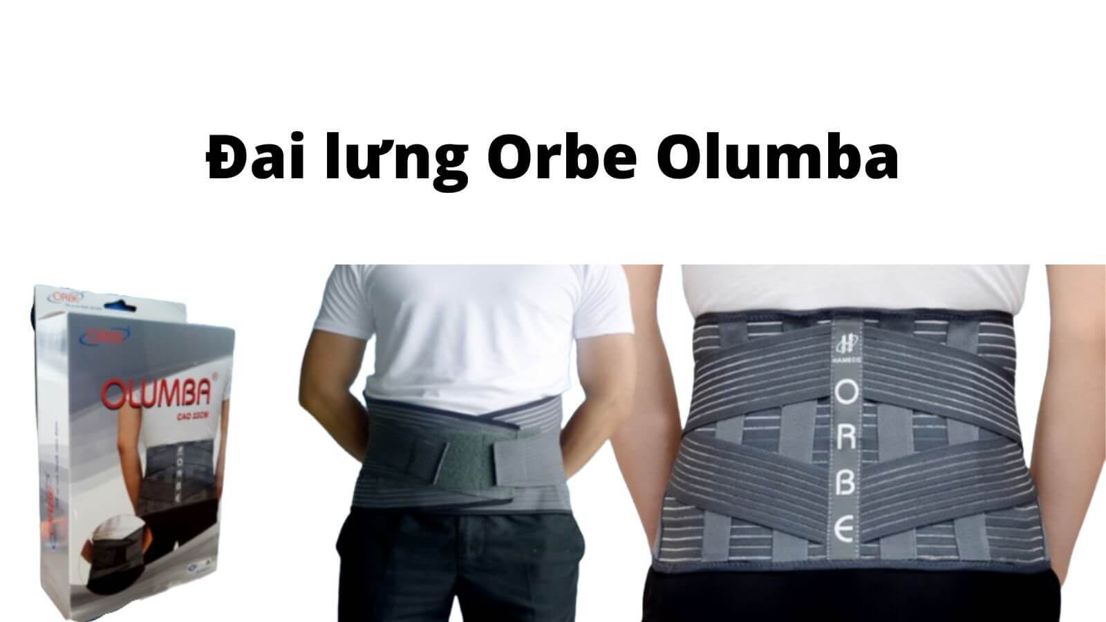 Đai Lưng Orbe Olumba Hỗ Trợ Cố định Cột Sống Size M