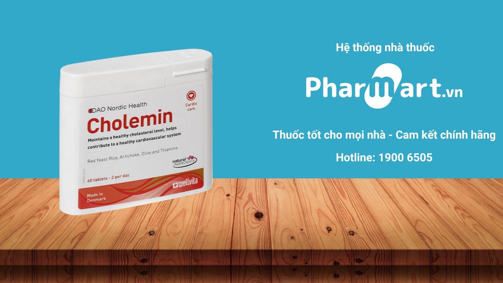 Pharmart.vn phân phối sản phẩm Dao Nordic Health Cholemin uy tín, chính hãng 100%