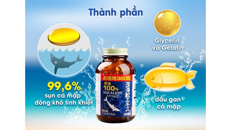 Thành phần dầu gan cá mập Deep Sea Shark Orihiro