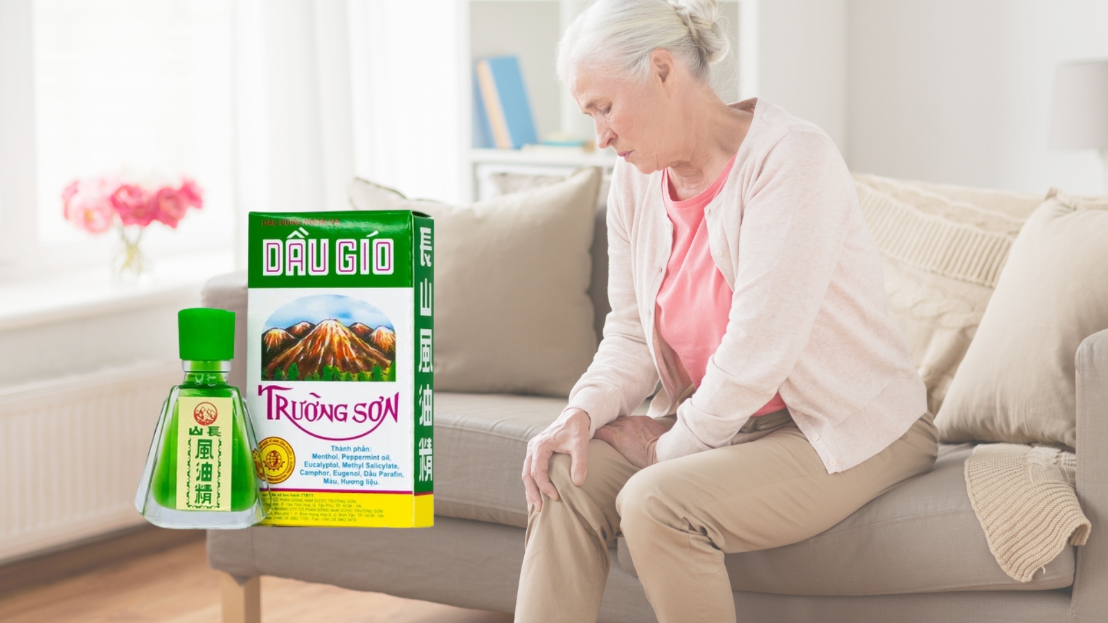 Dầu gió Trường Sơn hỗ trợ giảm nhanh các triệu chứng đau nhức xương khớp ở người lớn tuổi