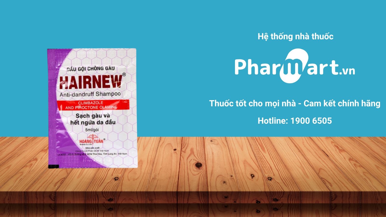 Dầu gội chống gàu Hair new đang được bán chính hãng tại Nhà thuốc Pharmart.vn