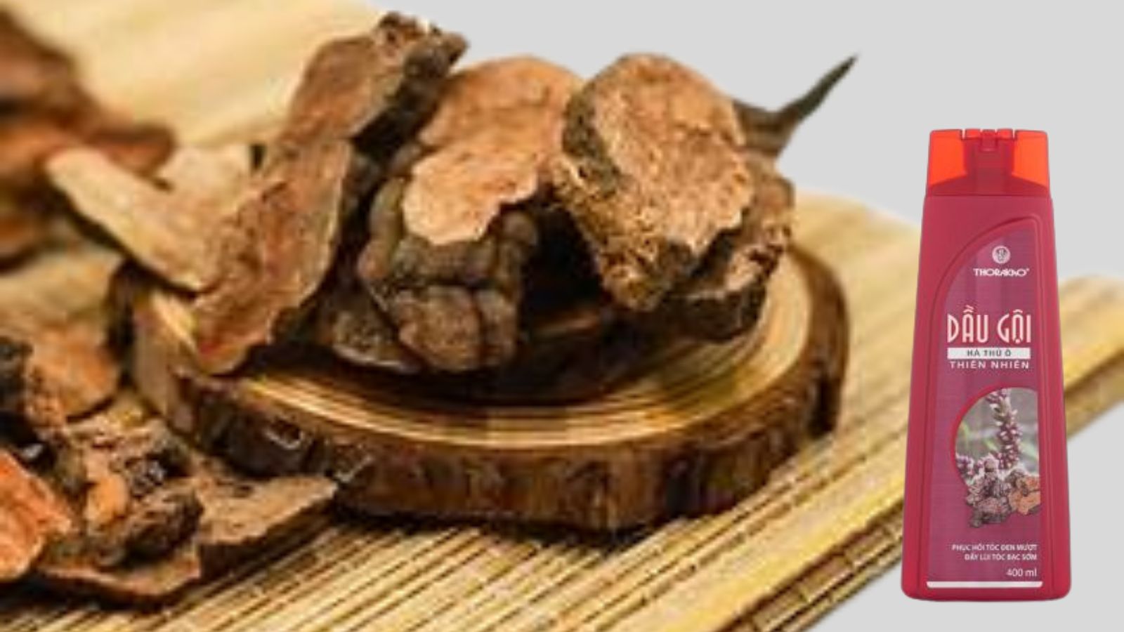 Dầu gội hà thủ ô – Đẩy lùi tóc bạc sớm