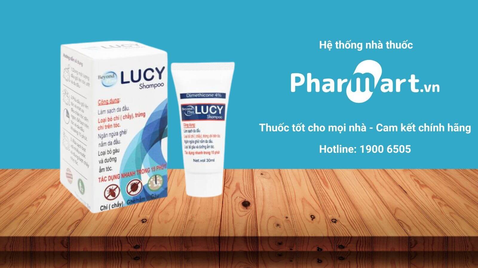 Liên hệ Pharmart.vn để đảm bảo mua Dầu gội Lucy chính hãng