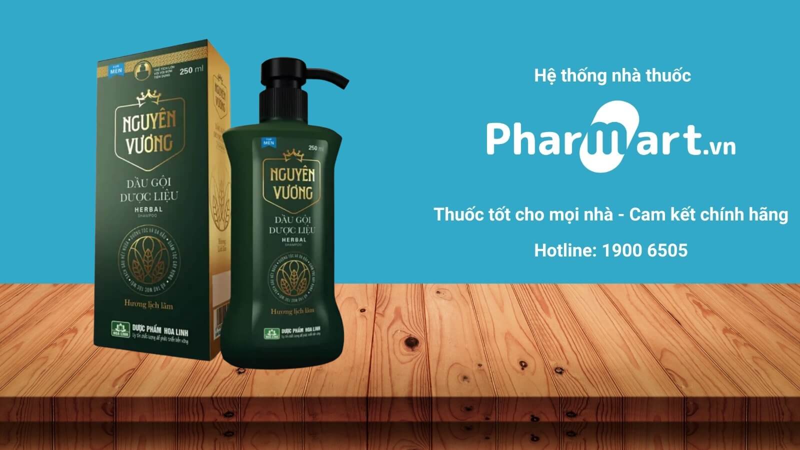 Dầu gội Nguyên Vương hiện đang được bán tại Nhà thuốc Pharmart.vn