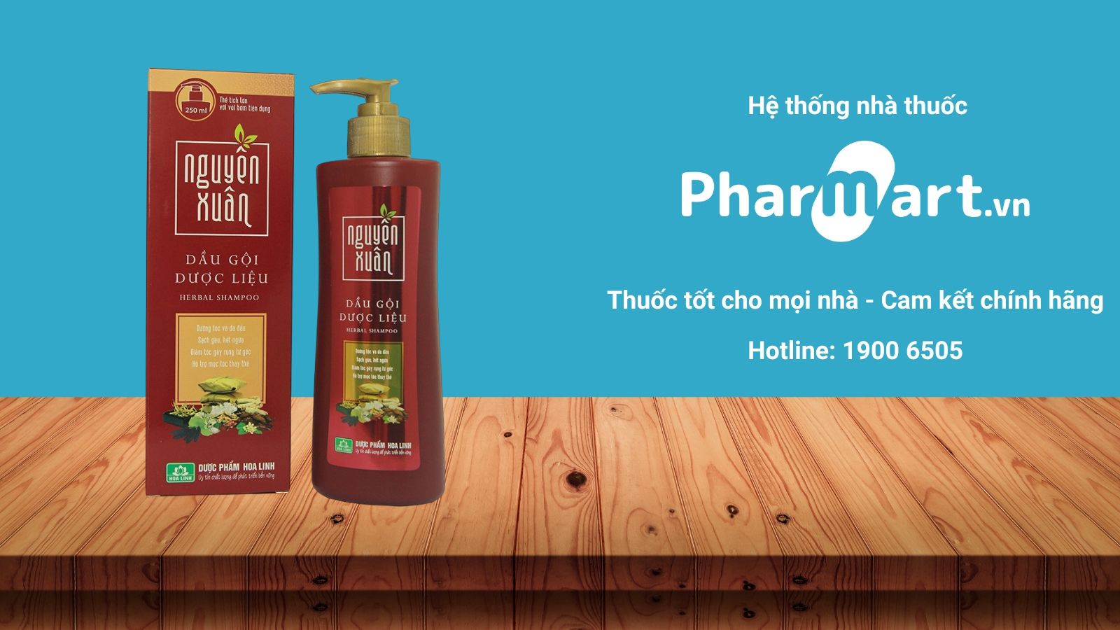 Dầu gội Nguyên Xuân đang được bán chính hãng tại Nhà thuốc Pharmart.vn