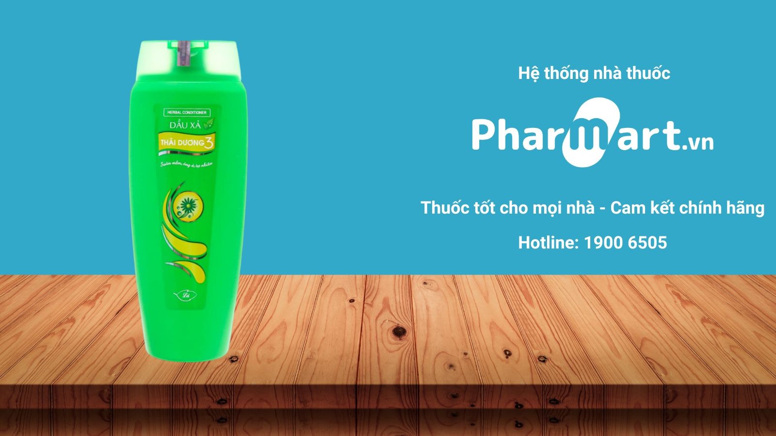 Dầu xả Thái Dương 3 xanh đang được bán chính hãng tại Nhà thuốc Pharmart.vn