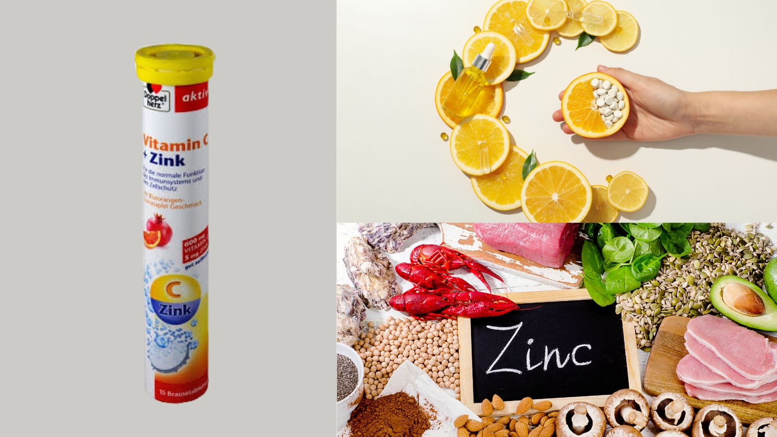 Thành phần của viên sủi Doppelherz Vitamin C + ZinC 