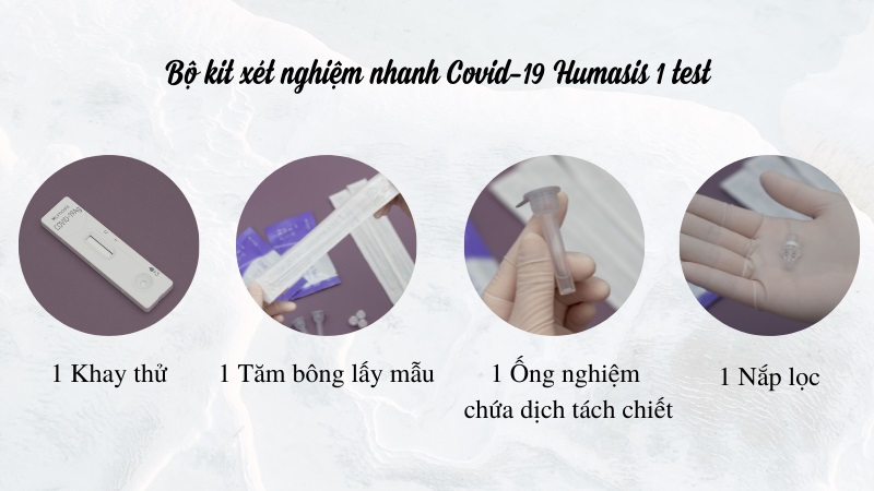 Thành phần trong một test Humasis Covid-19 Ag