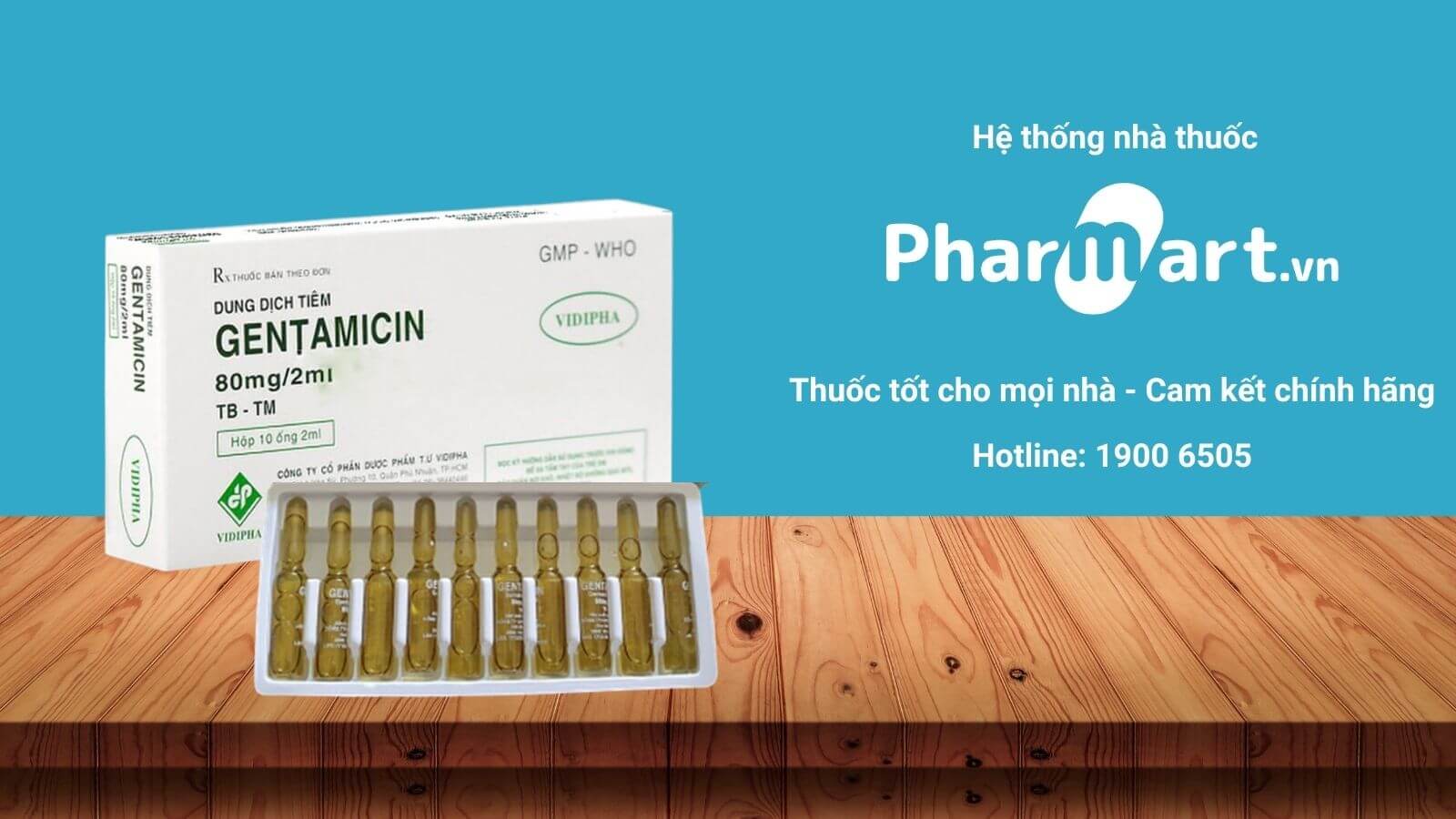 Mua ngay Gentamicin 80mg 2ml Vidiphar chính hãng tại Pharmart.vn