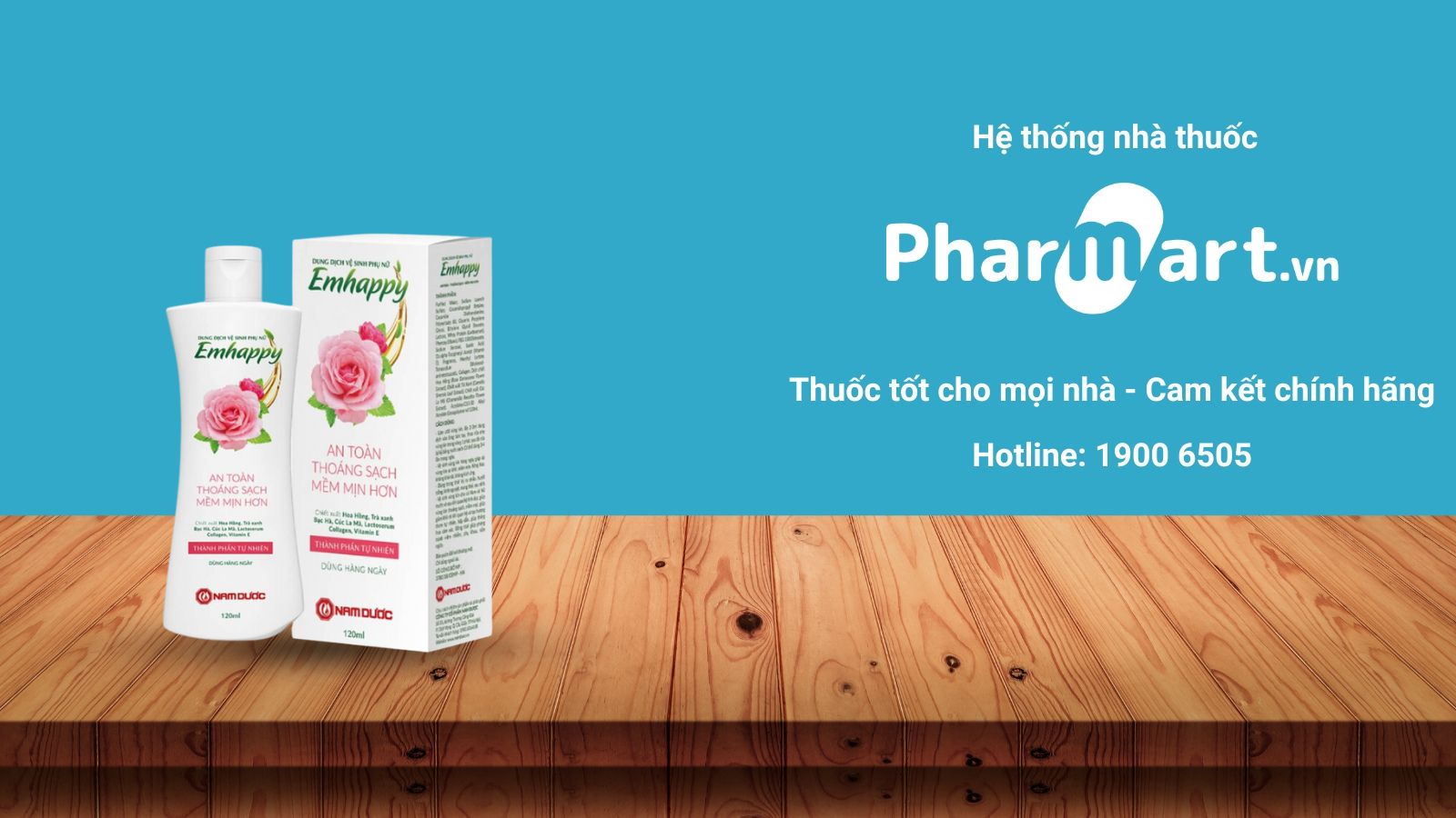 dung dịch vệ sinh Emhappy New hoa hồng