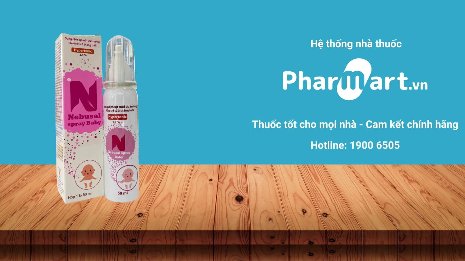 Mua ngay dung dịch xịt mũi ưu trương Nebusal 1,9% chính hãng tại Pharmart.vn