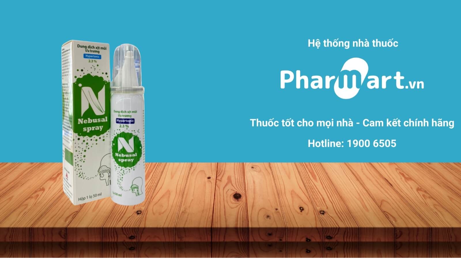Mua ngay dung dịch xịt mũi ưu trương Nebusal 2,3% chính hãng tại Pharmart.vn