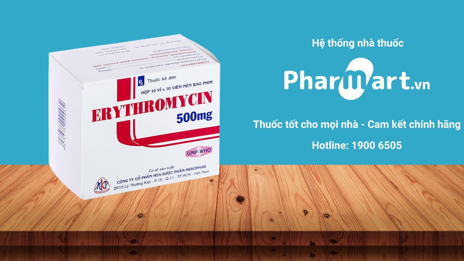 Mua ngay Erythromycin 500Mg Mekophar chính hãng tại pharmart.vn