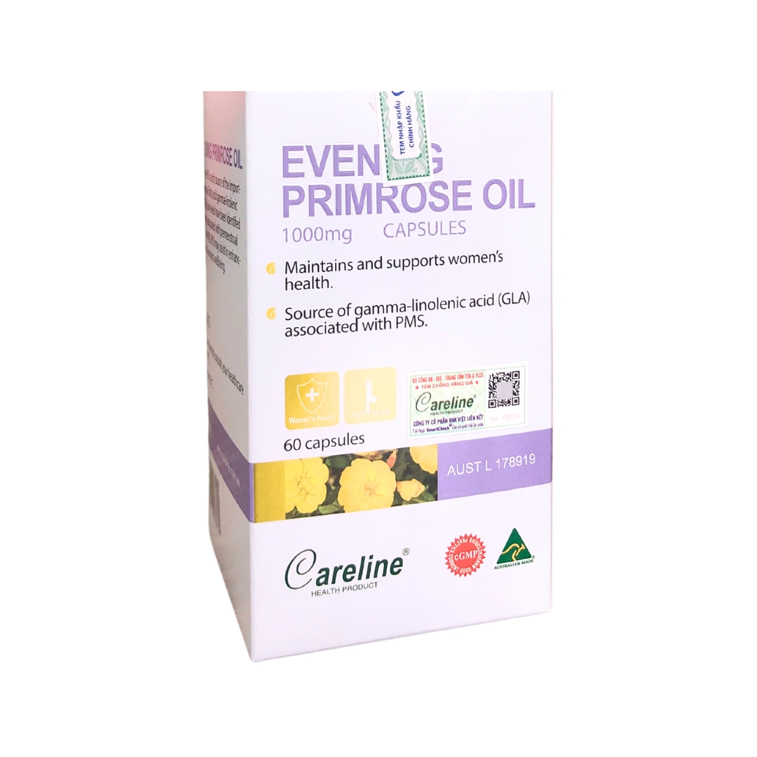 Evening Primrose Oil Careline - Cân bằng nội tiết tố giúp da sáng mịn