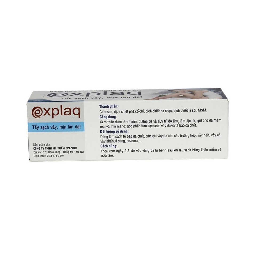 Explaq - Hỗ trợ làm sạch vảy nến, mịn màng làn da