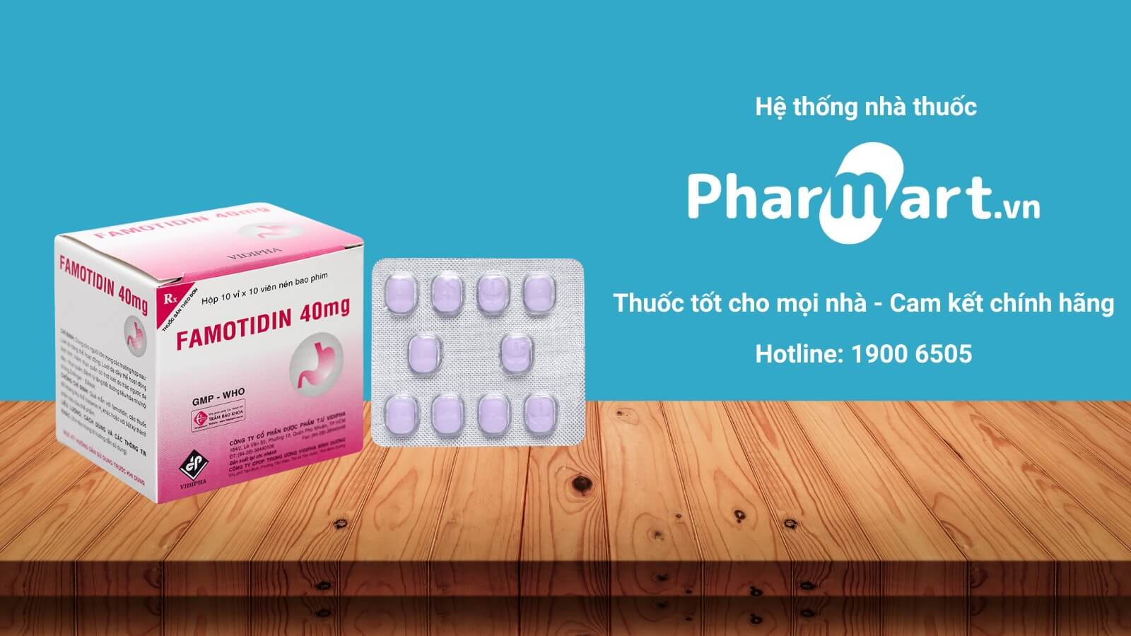 Mua  Famotidin 40mg Vidipha chính hãng tại Pharmart.vn
