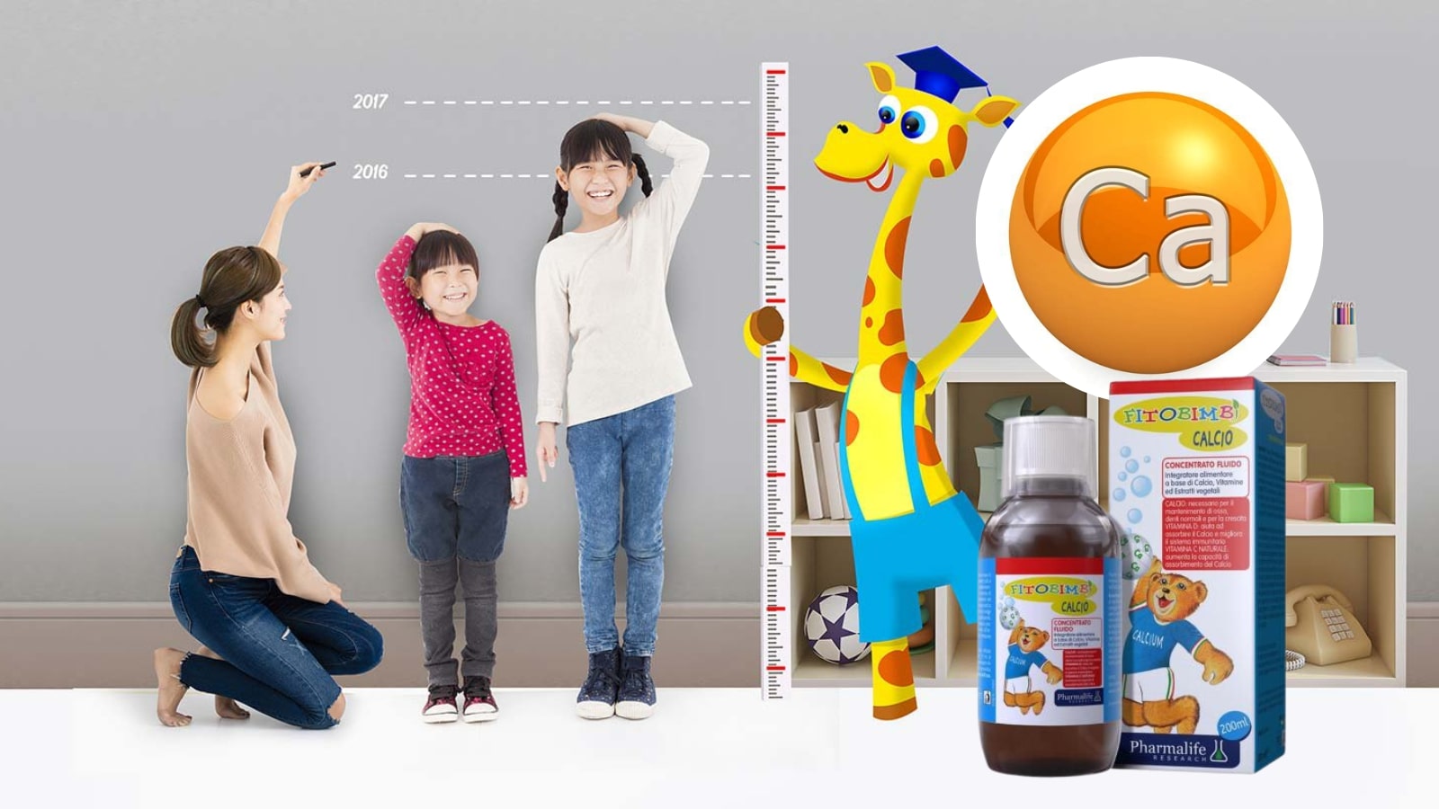 Fitobimbi Calcio - Bổ sung Canxi, Vitamin D3, Vitamin C giúp tăng khả năng hấp thu canxi