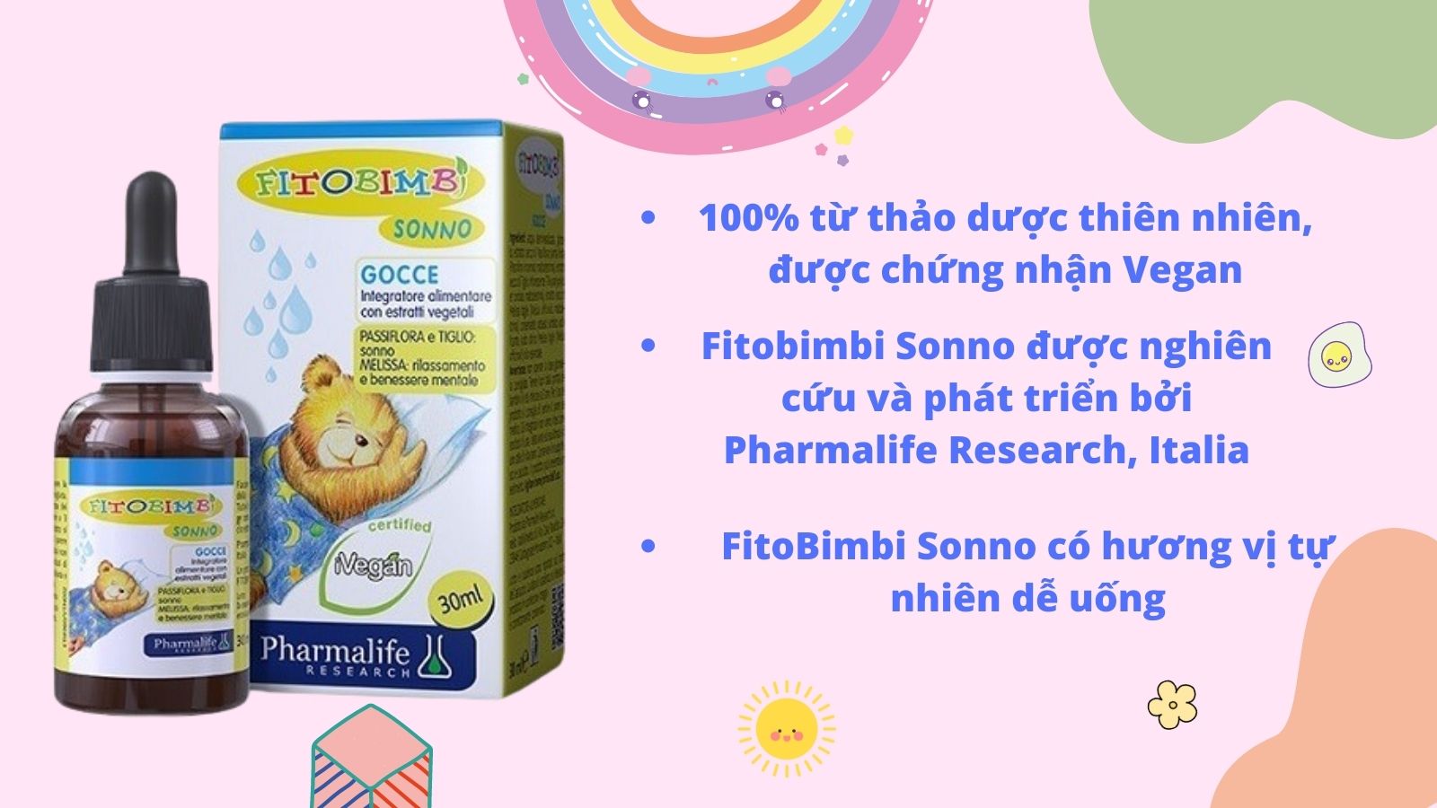 Những ưu điểm vượt trội của siro ngủ ngon Sonno Bimbi