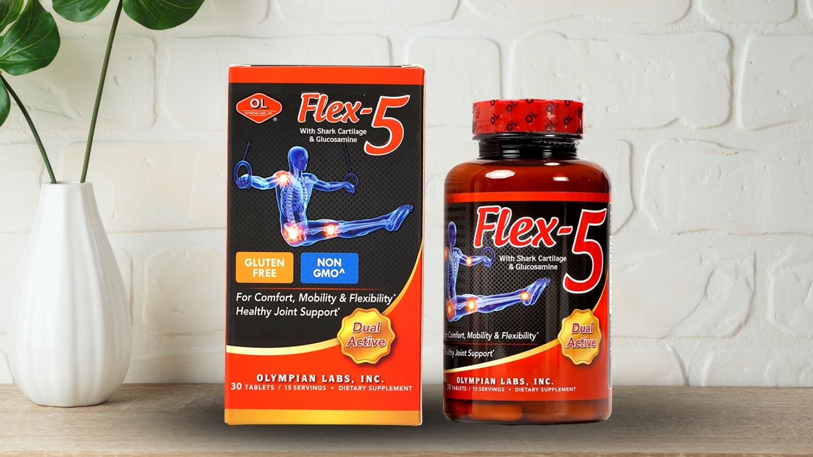 Flex - 5 là thực phẩm chức năng hỗ trợ chống viêm, giảm đau, tái tạo sụn khớp