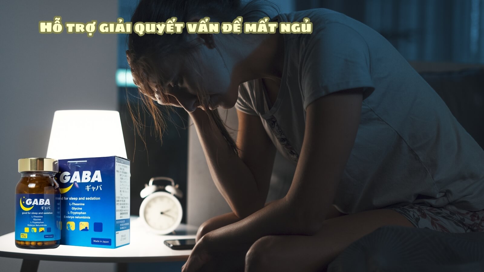 Gaba Jpanwell chứa các thành thần hỗ trợ cải thiện mất ngủ