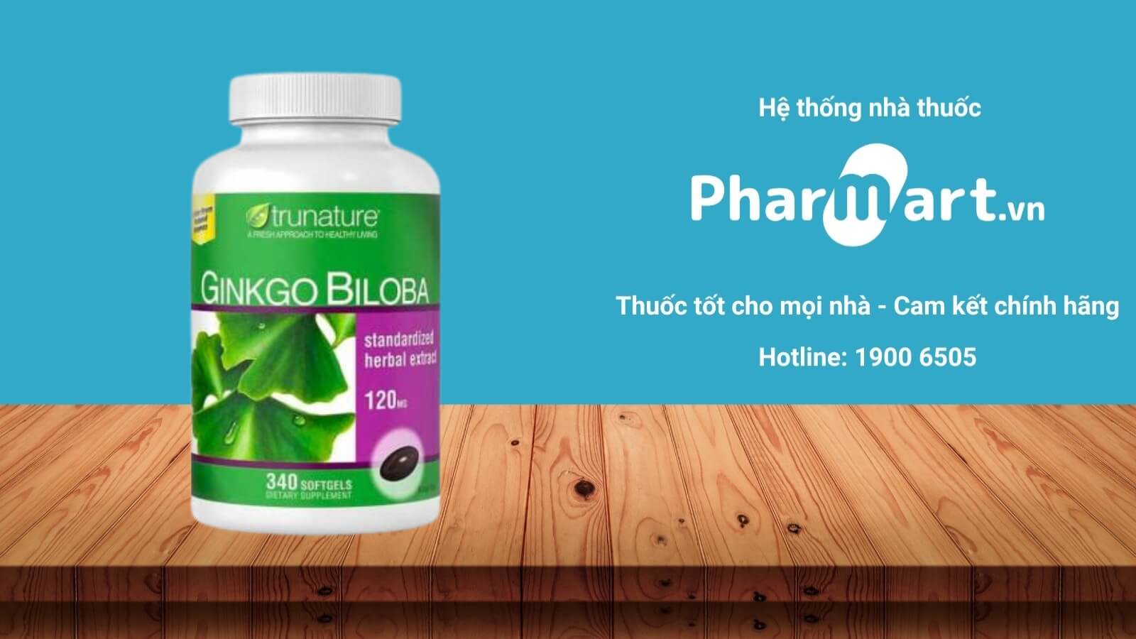 Viên uống Bổ não Ginkgo Biloba Trunature