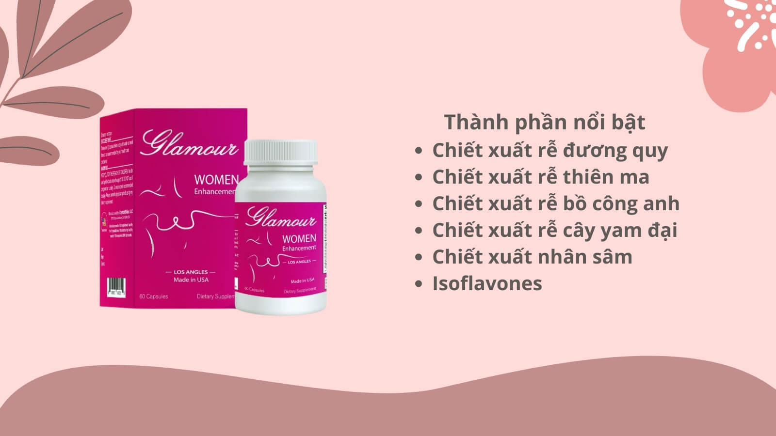 Sản phẩm là sự kết hợp của nhiều thảo dược quý
