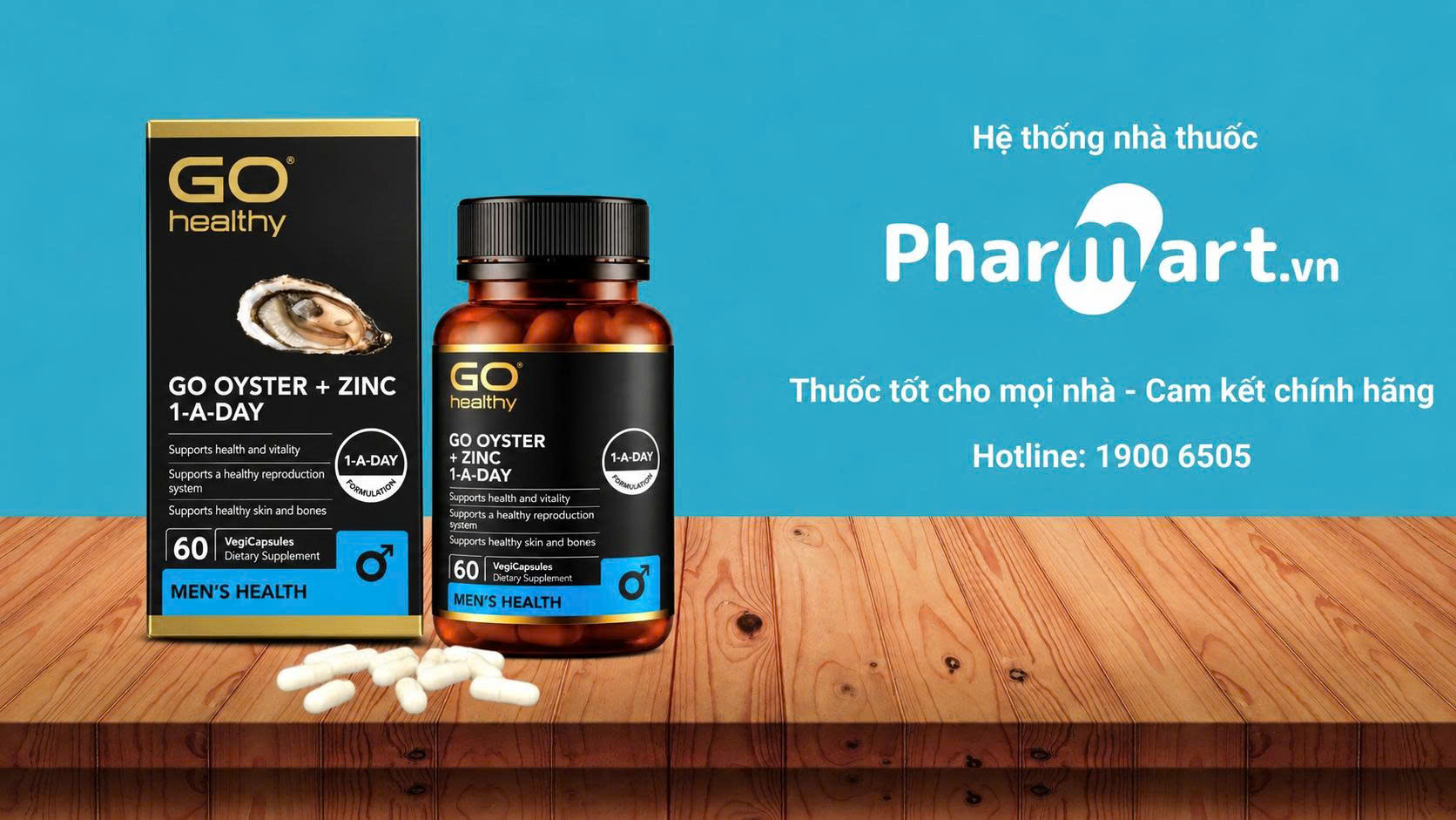 Mua Go Oyster + Zinc 1-A-Day tại Hệ thống Pharmart.vn để đảm bảo chính hãng