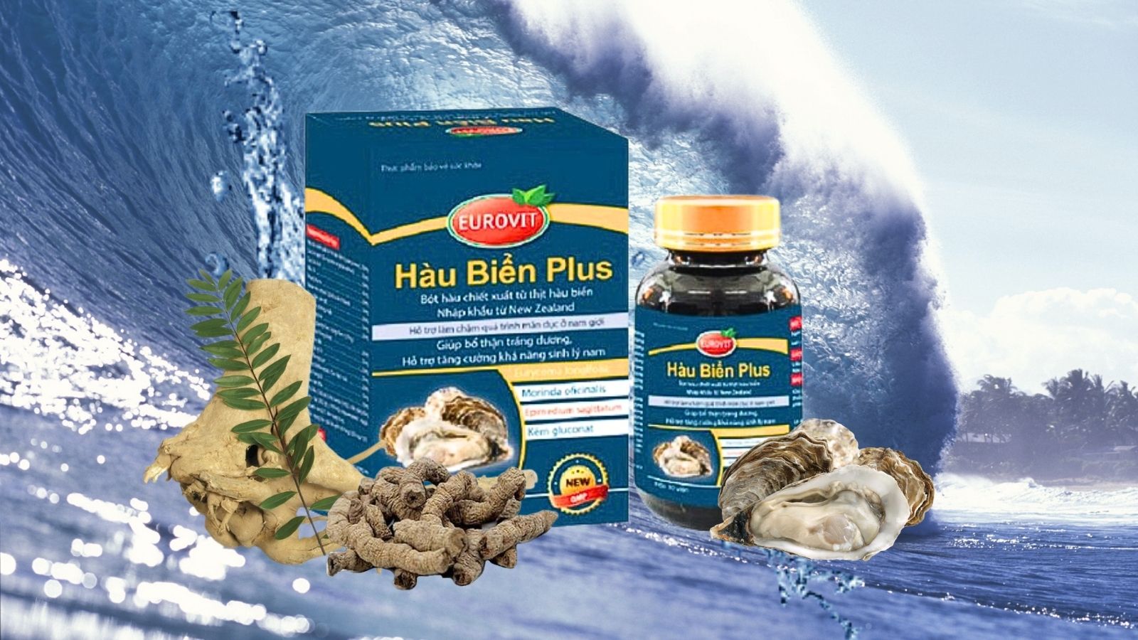 Sản phẩm Hàu biển Plus Eurovit - Cải thiện sinh lý nam giới.