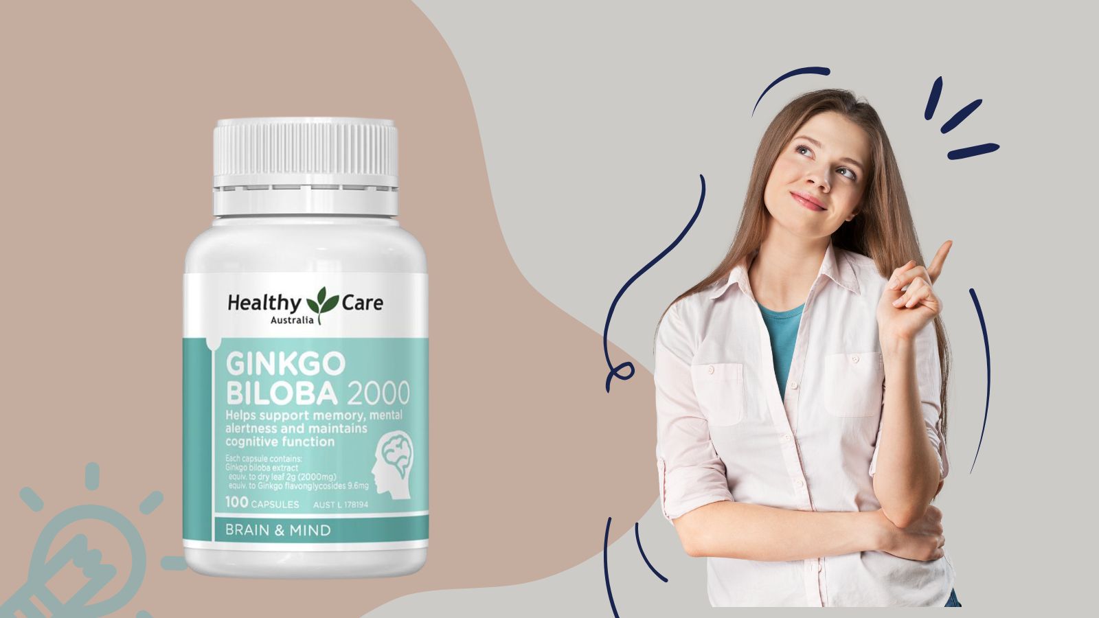 Sản phẩm viên uống bổ não đến từ thương hiệu Healthy Care 