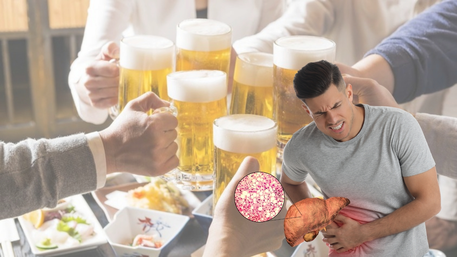 Rượu bia là một trong những nguyên nhân chính khiến gan bị nhiễm độc.