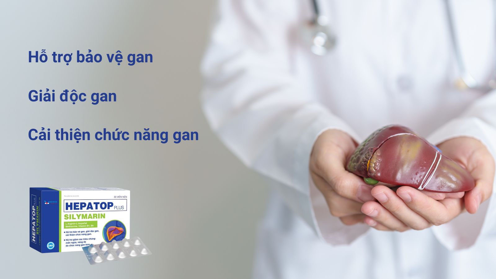 Hepatop Plus chứa nhiều dưỡng chất hỗ trợ bảo vệ chức năng gan